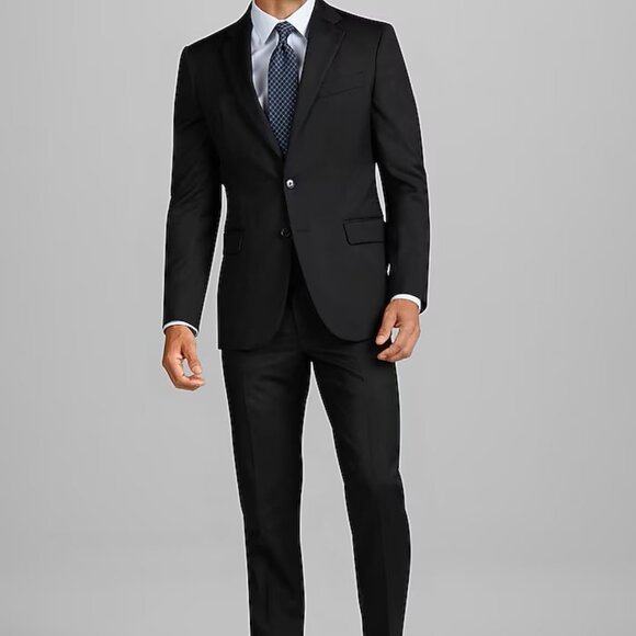 JOS A BANK Traveler Collection Wool Tailored Fit Jacket BLACK 40L - Picture 1 of 4